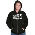 thumbnail image 3 of Funny Graduation Later Educator Unisex Fleece Graphic Zip Up Hoodie Brisco Brands 2X, 3 of 5