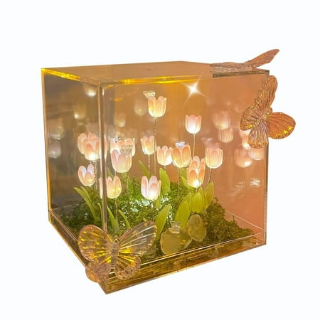 

Jiezhush Creative Butterfly Garden Nightlight Handmade DIY Homemade Material Gift For Good Friends