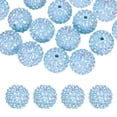 thumbnail image 1 of Uxcell 20mm Resin Rhinestone Beads for Beadable Pen, 10 Pack Ball Disco Beads for Jewelry Making, Blue AB, 1 of 7
