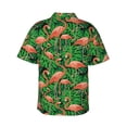thumbnail image 3 of Haiem Flamingo Printed Hawaiian Shirt for Men - Men’s Casual Beach Summer Shirts - Stretch Fabric with Modern Fit-X-Large, 3 of 9