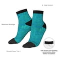 thumbnail image 6 of Fuzoiu Blue Green Glitter Print Adult Socks, Crew Moisture-wicking Socks, Unisex Cushion Crew Socks,Casual Sports Ankle Socks, 6 of 7