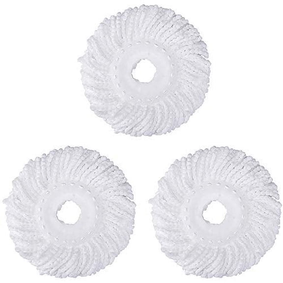 Spin Mop Heads Replacement Refill for Hurricane, Mopnad, Cassabel Rotating Round Mop Microfiber,Universal Spin Mop Heads Clean Mop Head Refill for Standard Mops