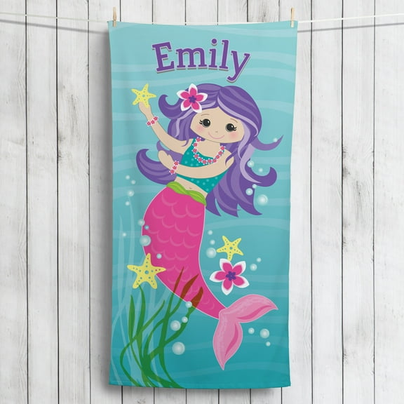Sweet Mermaid Plush Beach Towel