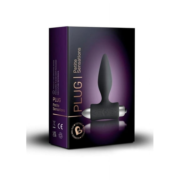 Rocks Off Petite Sensations Vibrating Silicone Anal Plug, Black