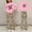 Pink, variant on Amidoa Girls Sweatsuits 2pcs Sets Cute Fall Winter Clothes Floral Print Casual Fleece Sweatshirt and Slightly Flared Sweatpants Back to School Outfits Red Size 9-10 Years