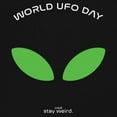 thumbnail image 3 of Alien Eyes Long Sleeve T-shirt Funny Space UFO Hunter Believe Flying Saucer Universe July 2 World UFO Day Stay Weird, 3 of 7