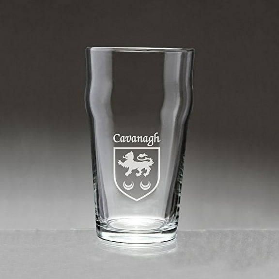 Cavanagh Irish Coat of Arms Pub Glasses - Set of 4 (Sand Etched)