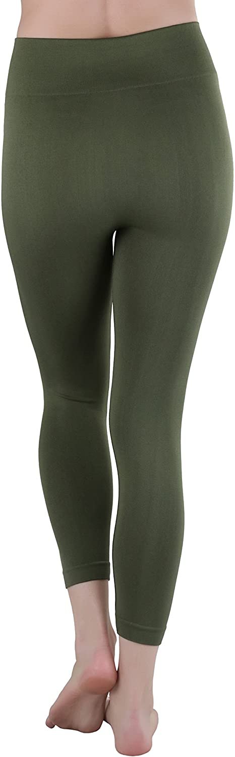 Womens Footless Classic Seamless Style Elastic Microfiber Lightweight Stretch Leggings - image 2