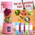 thumbnail image 2 of Portable Blender Cup, Mini Blender For Shakes And Smoothies, Food-Grade Six Blades 304 Stainless Steel, Safe And Efficient Cyclone Mixing, Easy To Clean And Carry, 2 of 5