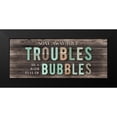 thumbnail image 2 of CAD Designs 14x8 Black Modern Framed Museum Art Print Titled - Troubles Bubbles, 2 of 5