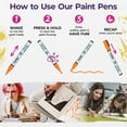 thumbnail image 4 of Pintar: Acrylic Paint Markers - Fine Tip 1mm, 16 Pack- Bright Opague Colors, Glossy Finish, Japanese Ink Multi-Surface Pens, Premium Art Supplies, 4 of 9