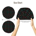 thumbnail image 5 of Pofeuu Buffalo Plaid Dark Green Print Silk Bonnet for Sleeping, Satin Hair Bonnets, Soft Elastic Band Silk Sleep Cap, Hair Wrap, 5 of 6
