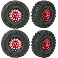thumbnail image 4 of YLSHRF 4pcs RC Crawler Rubber Tire Metal Wheel Hub Accessory Fit For 1/10 RC Car 2.2 Inch,RC Car Wheel,RC Car Tire, 4 of 8