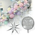 thumbnail image 5 of 9Pcs 22inch Disco Ball Balloons with Star Balloons, 4D Large Round Silver Mirror Disco Balloons, Foil Balloons for 70S 80S Disco Themed Birthday New Year's Party Decor Supplies, 5 of 5