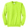 thumbnail image 5 of Mens Core Fleece Classic Crewneck Cotton/Poly fleece Sweatshirt Neon Yellow 3XL, 5 of 6