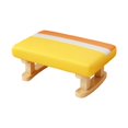 thumbnail image 1 of simhoa Foot Rest with Wooden Legs Padded Footstool for Dining Shoe Changing Doorway Yellow, 1 of 8