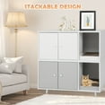 thumbnail image 4 of Costway Cat Litter Box Enclosure Cat Washroom Hidden Litter Box Enclosure Grey, 4 of 10