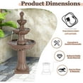 thumbnail image 5 of MAGIC UNION Outdoor Garden Water Fountains, 48.4''H Italian Style Fountain and Waterfall Outside, 3-Tier Large Bubbler Cascading Indoor Floor Fountain Features with Pump for Home Yard Decor (Brown), 5 of 8