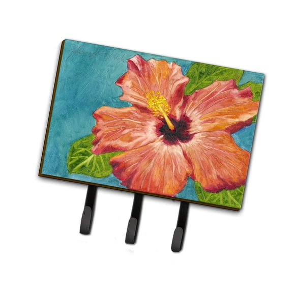 Coral Hibiscus by Malenda Trick Leash or Key Holder