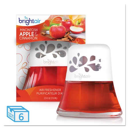 Bright Air Scented Oil Air Freshener Apple and Cinnamon 2.5oz 6/Carton BRI900022