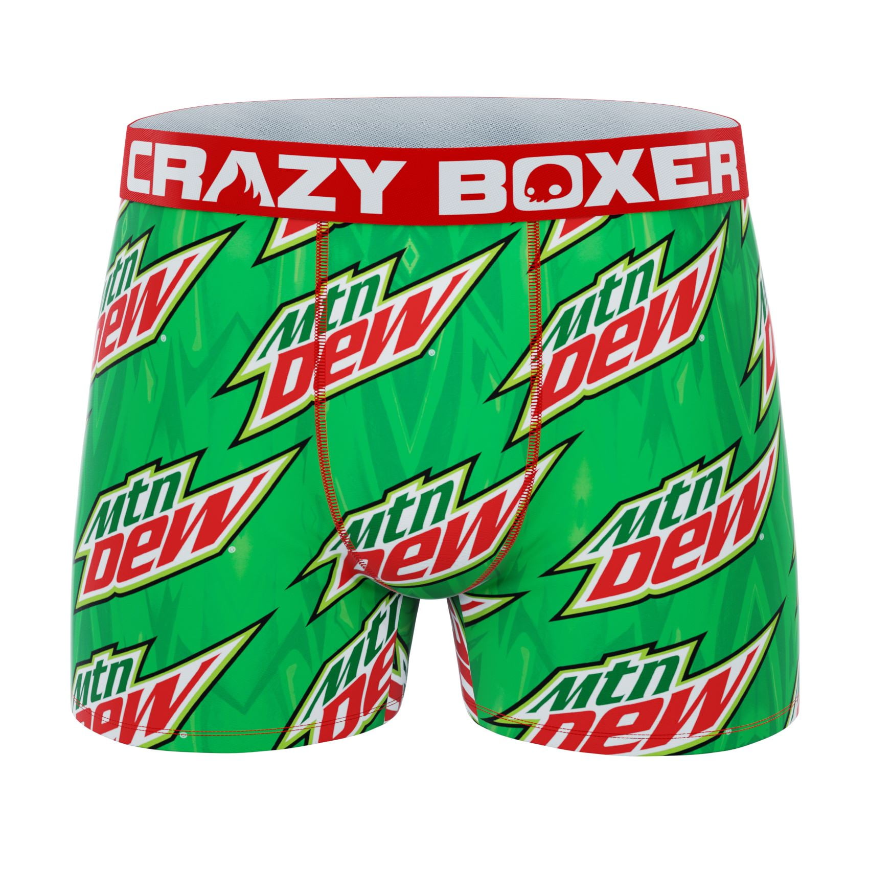 CRAZYBOXER Mountain Dew Logo And All Over Men s Boxer