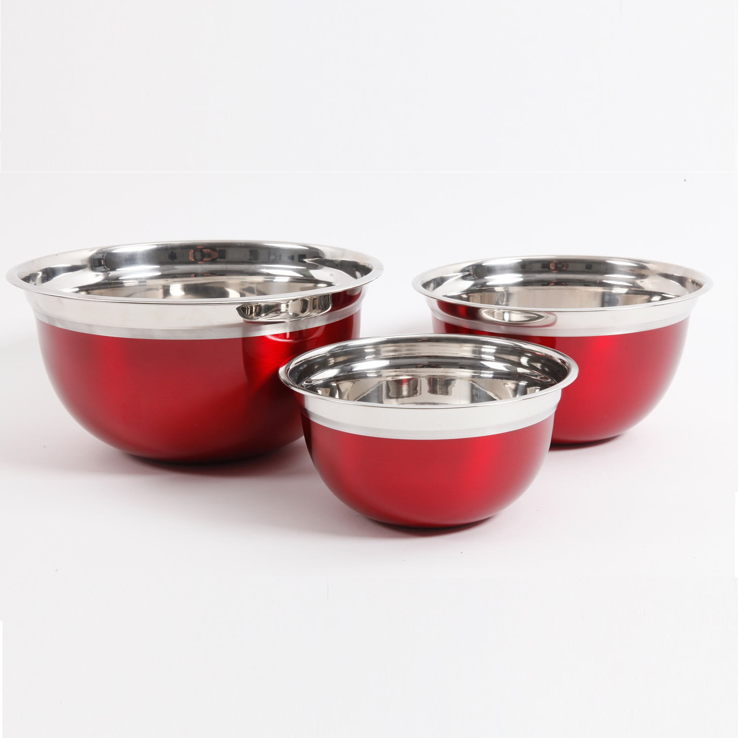 4PCS Porcelain Serving/Mixing Bowl Set 4.5"-6"-7.25"-8" Anti-Slipping Bowls 