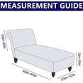 thumbnail image 6 of Luxury Velvet Chaise Lounge Slipcover – High-Stretch, Machine Washable Cover for Armless Chaises – Indoor Chaise Cover for Living Room, Sofa, Bedroom (Taupe), 6 of 13