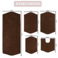 thumbnail image 2 of Home Weavers Waterford Collection 100% Cotton Non-Slip Bathroom Rug Set Machine Washable Bathroom Rug, Bath Rug, U Shaped Contour, Runner, Bathroom Rug, Chocolate Color 5 Piece Bath Rug set, 2 of 8