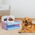 thumbnail image 3 of BotaniNest Bol Surélevé pour Chats d'Intérieur Plateforme Support Hauteur Réglable, 3 of 4