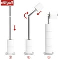 thumbnail image 2 of NIFFGAFF Folding Toilet Paper Holder Stand, Freestanding Toilet Roll Holder, Stainless Steel Paper Storage Holds 5 Paper Rolls, Rust Proof, Large Capacity, 2 of 6