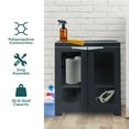 thumbnail image 3 of Sunnydaze Versatile Plastic Storage Cabinet with Adjustable Shelf and 2 Windows - Charcoal - 25.5", 3 of 8