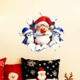 thumbnail image 3 of Hometravel 3D Santa Claus Wall Sticker, Christmas Themed Decorative Decal, Removable Door and Wall Decor for Holiday Atmosphere Creation, 3 of 5