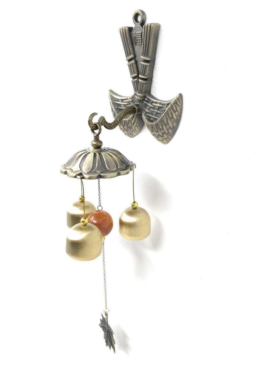 Garden Terrace,... THY COLLECTIBLES Feng Shui Brass Gong Wind Chime for Patio 