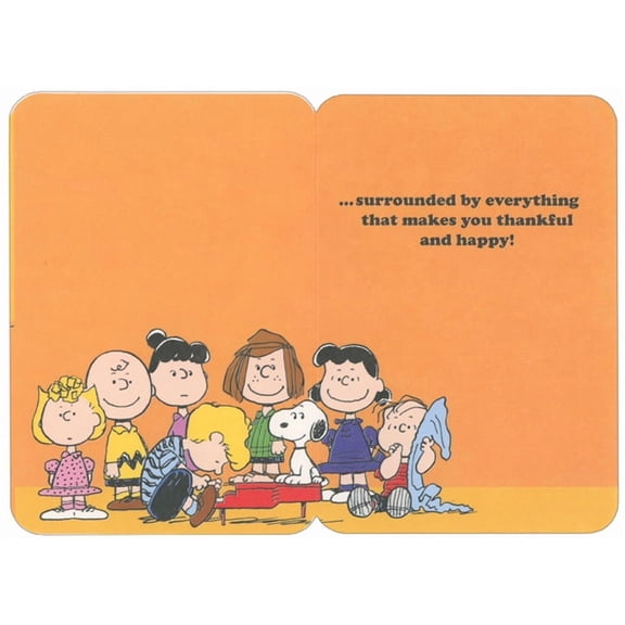AMERICAN GREETINGS CARD THANKSGIVING SNOOPY AND GANG