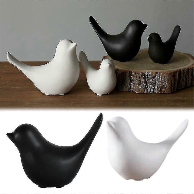 Ceramic Bird Sculpture Modern Desktop Decor Figurines Statue Ornaments GuanGuan