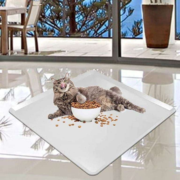 AVYDIIF Silicone Dog Cat Food Mat, Waterproof Slip Resistant