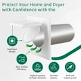 thumbnail image 3 of Dual Door Dryer Vent Cover Dryer Exhaust Vent Cover Home Dryer Vent Cover Abs Dryer Vent Cover Dual Door Dryer Vent Cover ABS Outdoor Dryer Exhaust Vent Cover With 4 Screws For 4, 3 of 8