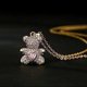 thumbnail image 2 of FORUISTON - Collar con colgante de oso de peluche y gato de la suerte con forma de corazón de cristal, joyería de animales para mujeres y adolescentes, 2 of 4