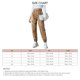 thumbnail image 4 of Joggers para mujer, puños en el tobillo, bolsillo cargo, elásticos, Color puro, cintura alta, pantalones de chándal para fiesta, deportes, oficina, 4 of 6