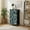 Color-2, variant on 4 Drawer Vertical Storage Dresser Abstract gray black flowers paint brush strokes scribble with Wood Top Fabric Pull Drawers