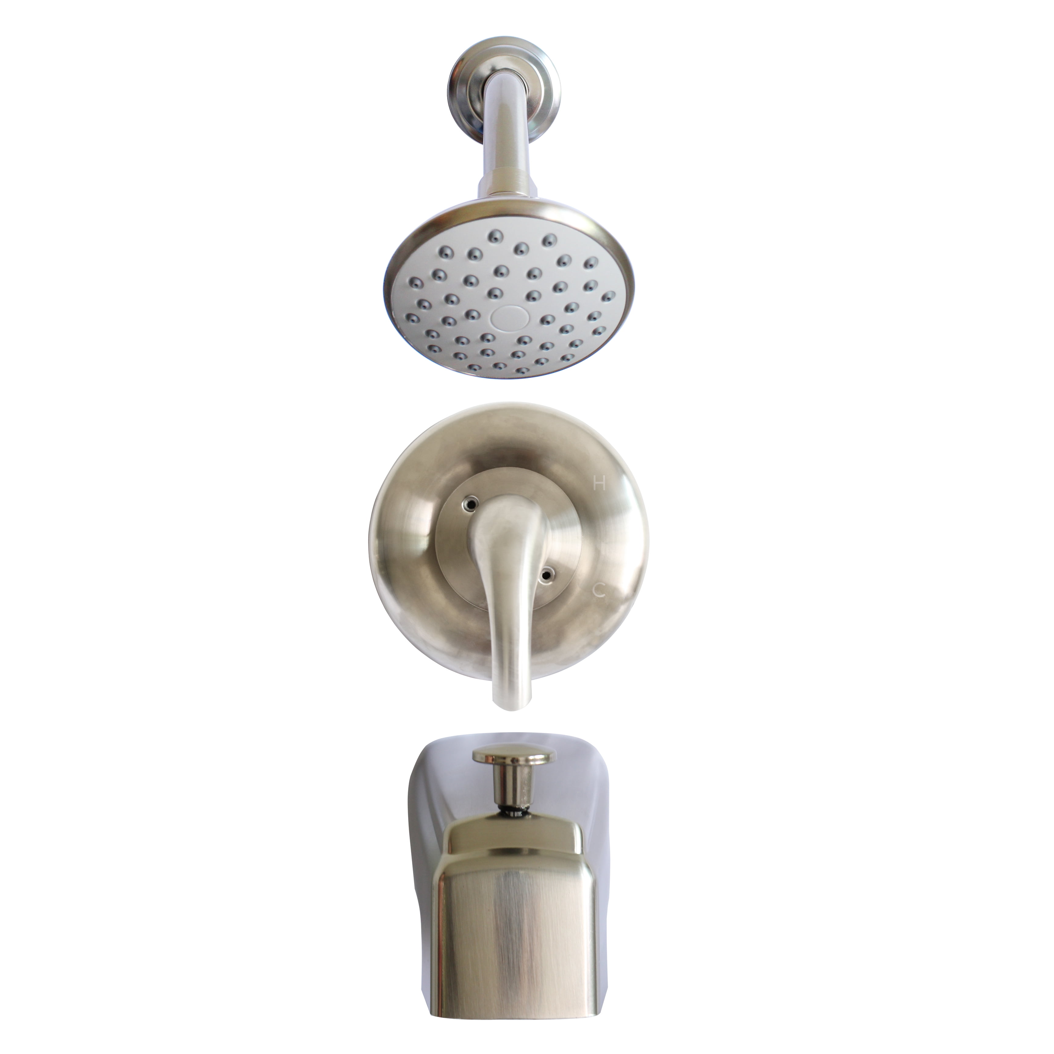 WMF-8218M-BN Hybrid Pressure Balancing Bath And Shower Sets In Brushed Nickel