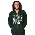 thumbnail image 5 of Flex But Like This Funny Gym Exercise Zip Hoodie Sweatshirt Men Brisco Brands 2X, 5 of 6