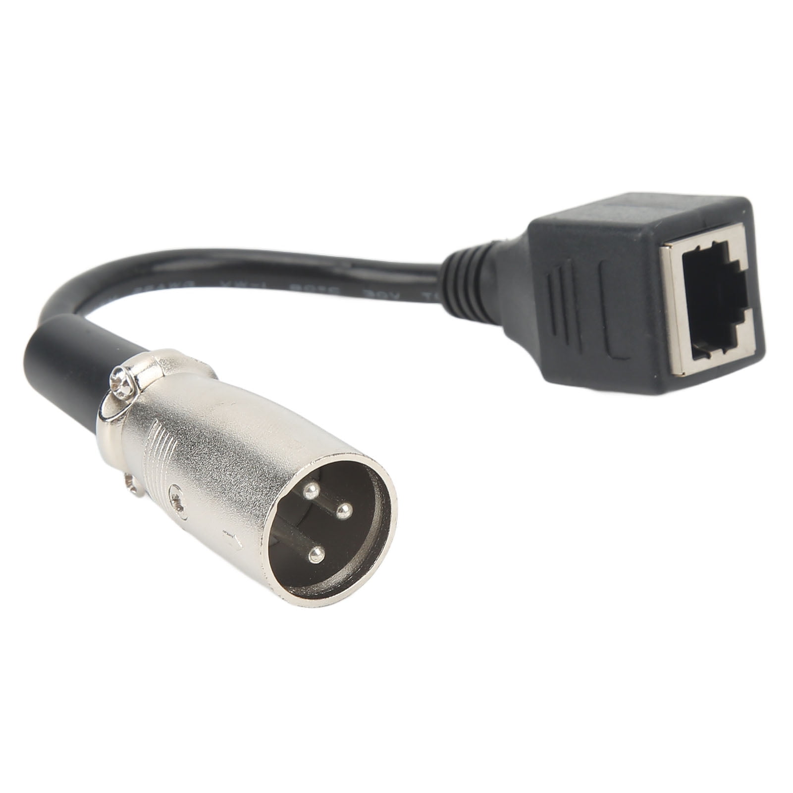 Fyydes XLR 3pin to RJ45 Female Adapter Cable Rubber Cover XLR Male to