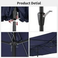 thumbnail image 6 of Kselythan 15FT Large Patio Umbrella,Rectangular Patio Umbrella With Crank,Double-Sided Twin Outdoor Market Umbrella for Yard,Lawn Garden(Without Base), 6 of 6