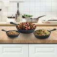 thumbnail image 5 of MegaChef Pre-Seasoned 3 Piece Cast Iron Skillet Set, 5 of 5