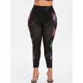 thumbnail image 3 of Más el tamaño de la mariposa de Halloween Esqueleto de impresión leggings Rosegal Leggings de talla grande, 3 of 5