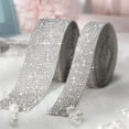 thumbnail image 3 of CUITING 5 Rolls Super Self Adhesive Art & Craft Tape with 2 mm Rhinestones Strips Sticker(Silver), 3 of 7