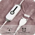 thumbnail image 4 of SUNNY HEAT Electric Heated Blanket Twin Size 62" x 84" Soft Flannel , 4 Heating Settings & 10 Hours Auto off, Purple, 4 of 5