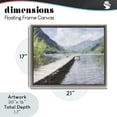 thumbnail image 4 of Stupell Industries Coastal Dappled Lake Dock Brown Floating Frame Canvas Art, 21 x 17, by Kim Curinga, 4 of 8