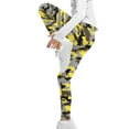 thumbnail image 4 of COEQINE Camo Yellow Grey Black Girls Sport Leggings Buttery Soft Yoga Legging High Waist Pants for Jogging Gym, for 12-13 Years Kids Girls, 4 of 7